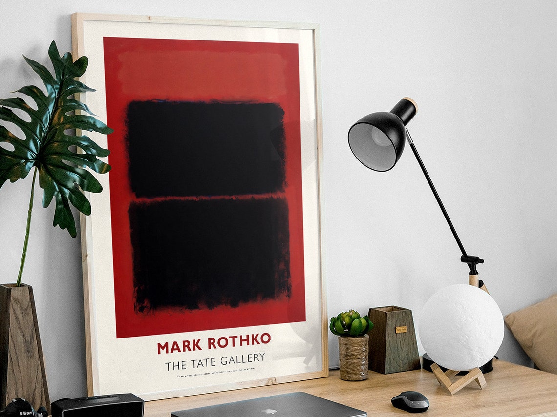 Mark Rothko Black on Red Color Field Tate Gallery London Poster - Image 3