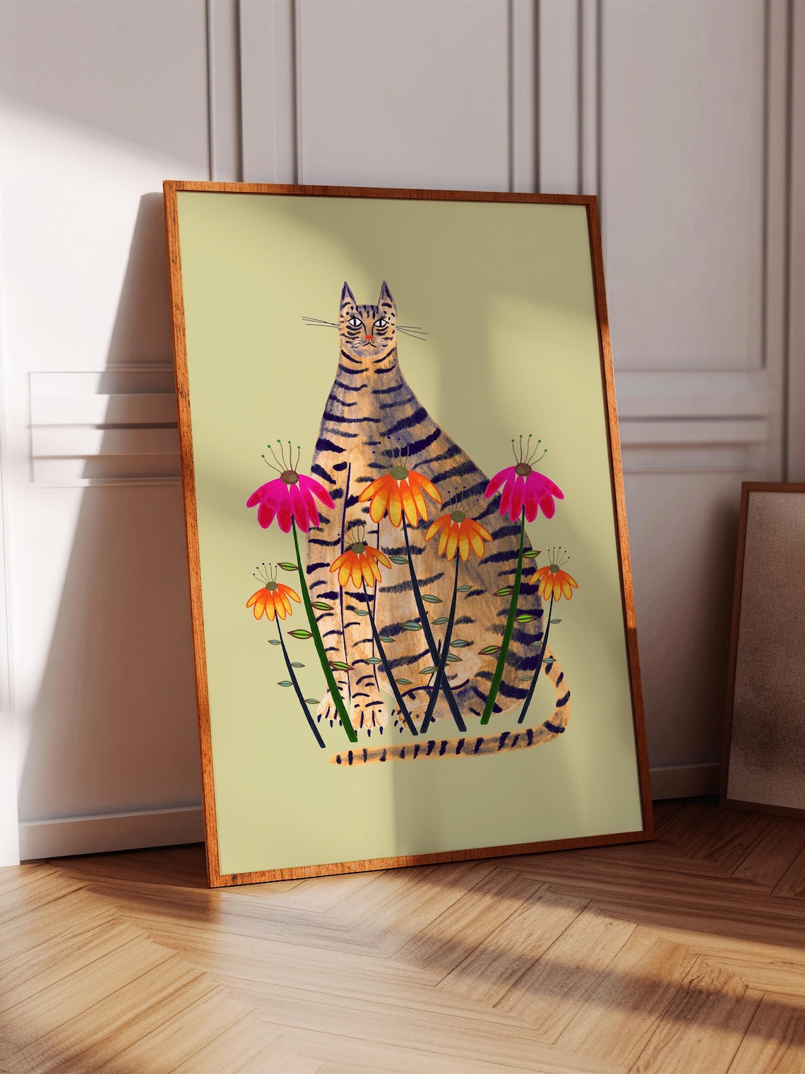 Tabby Cat Art Print, Home Decor for Kitchen