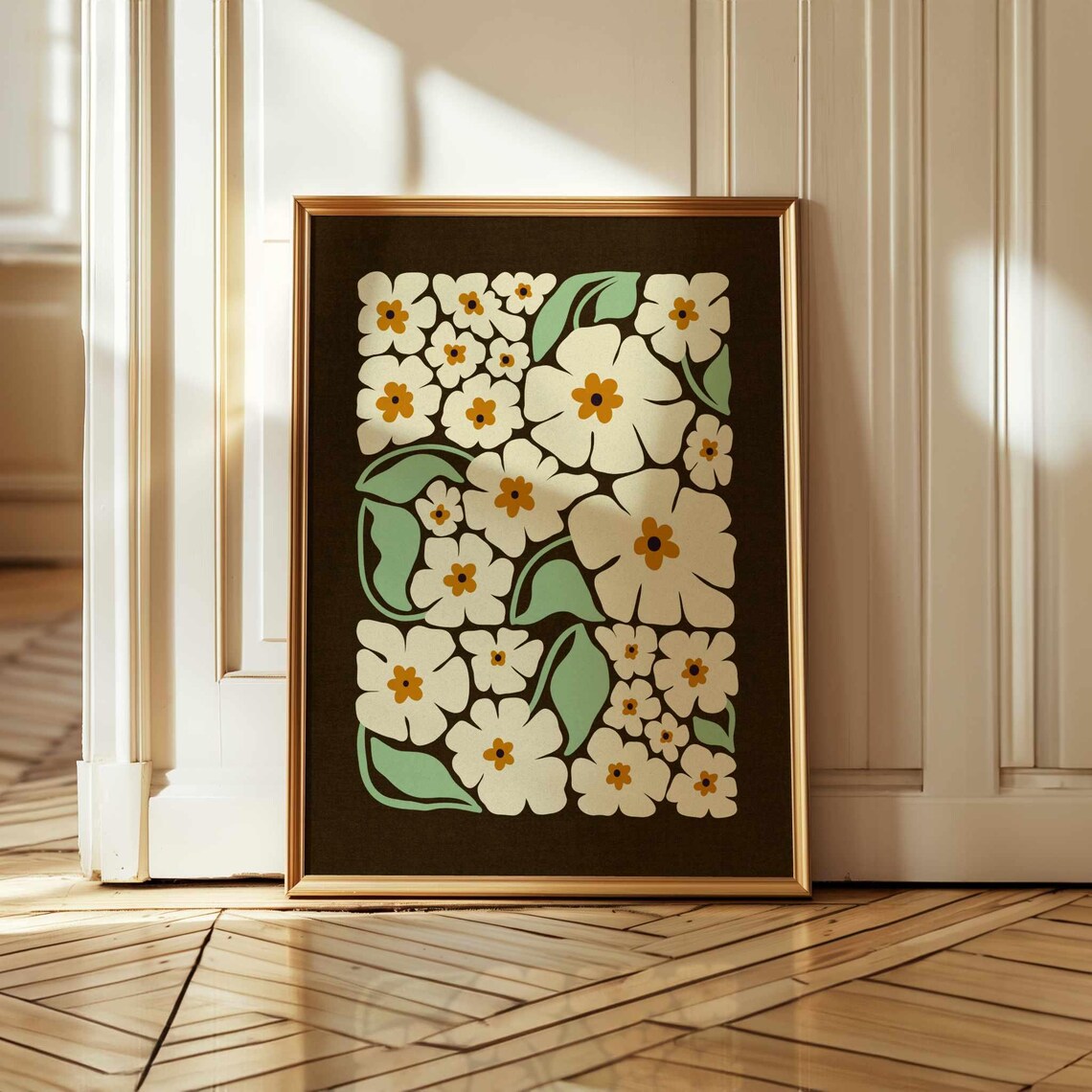 Retro Floral Matisse-Style Flower Art Print