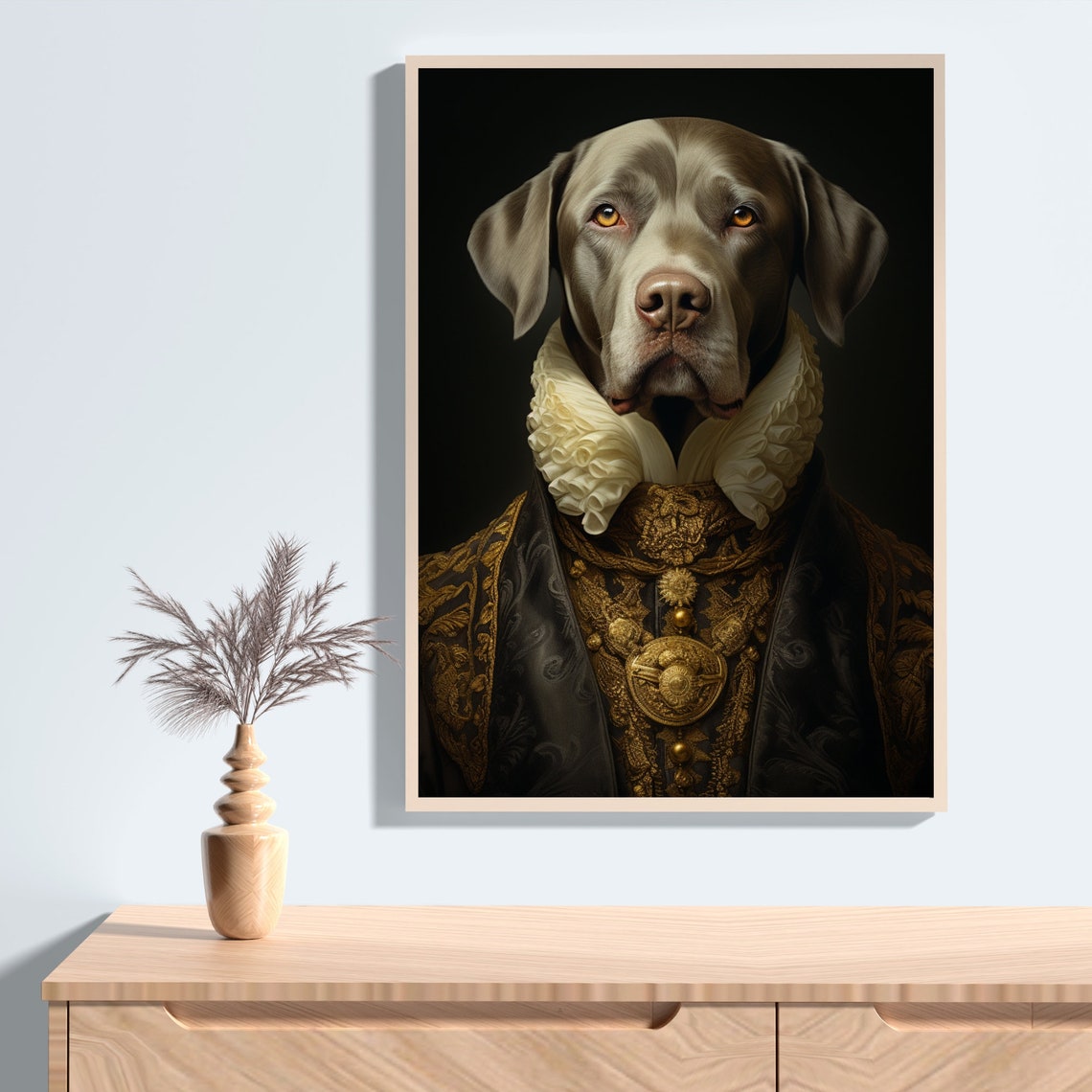 Aristocratic Weimaraner Renaissance Portrait Royal Dog Poster - Image 2