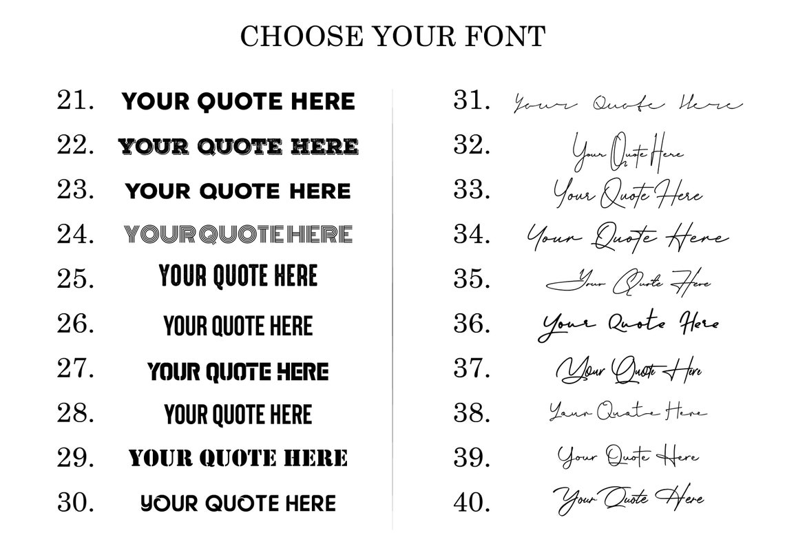 Custom Quote Print Personalised Text Personalized Poster Creative Typography Wall Art Song Lyrics Create Your Own Words Print - Image 2