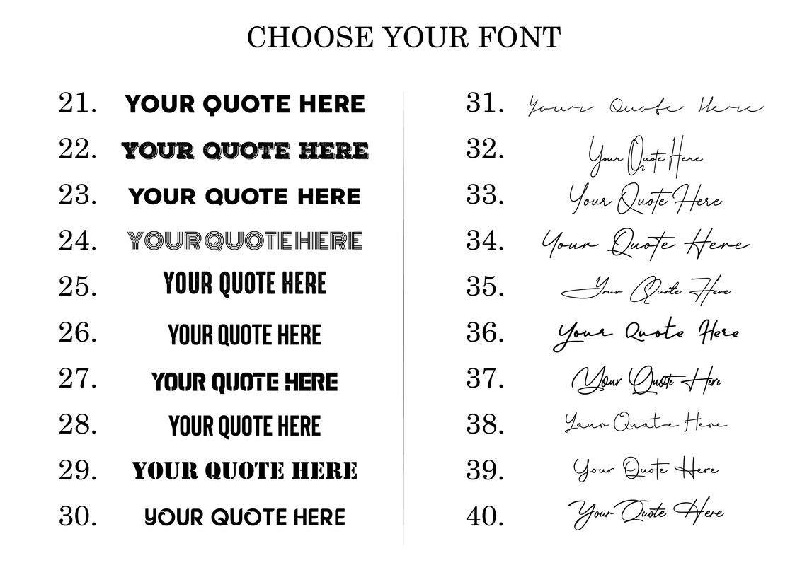 Vintage Stamp Font Custom Quote Sample Card Personalised Poster - Image 2