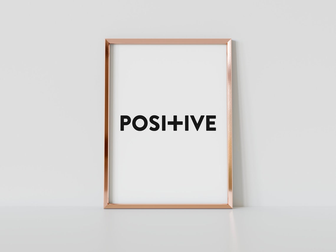 Positive Bold Typography Word Art Black White Minimalist Poster - Image 4