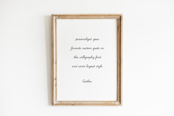 Custom Quote Print Personalised Text Personalized Poster Creative Typography Wall Art Song Lyrics Create Your Own Words Print