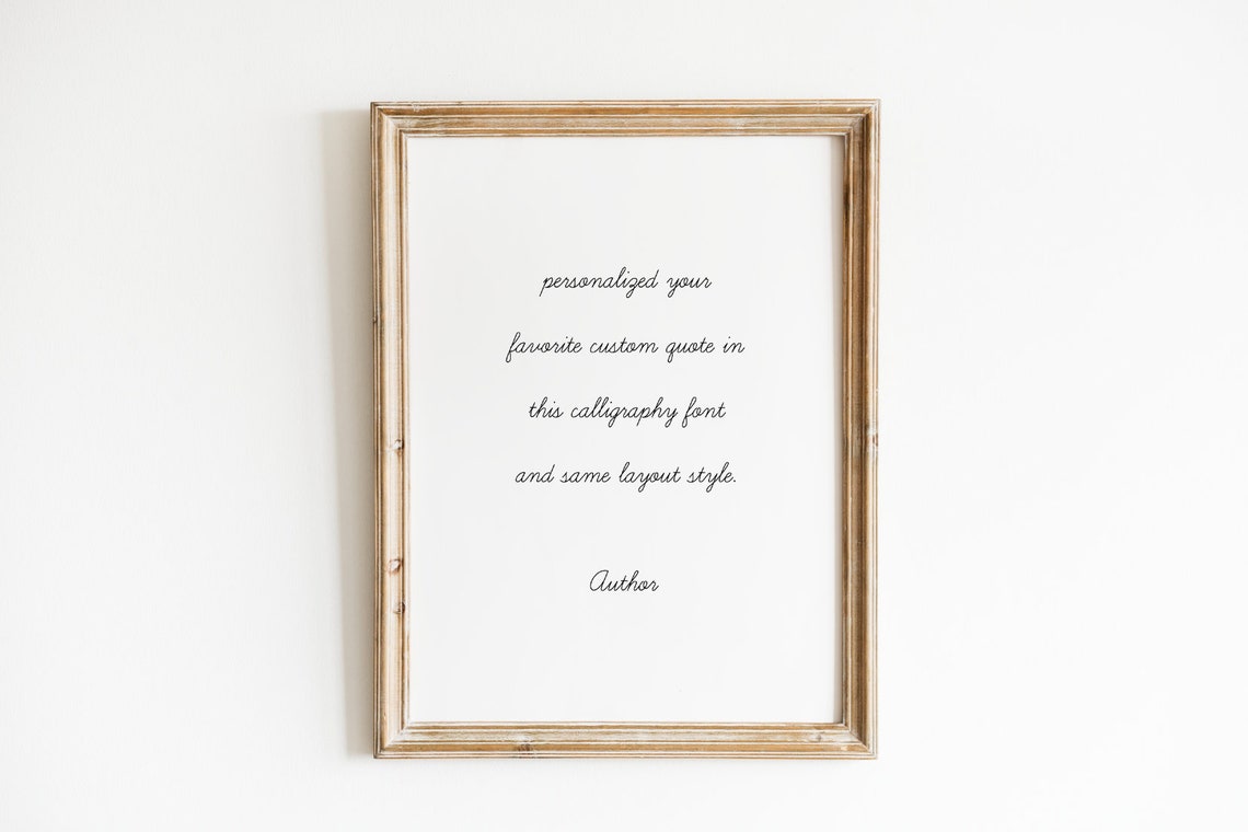 Custom Quote Print Personalised Text Personalized Poster Creative Typography Wall Art Song Lyrics Create Your Own Words Print