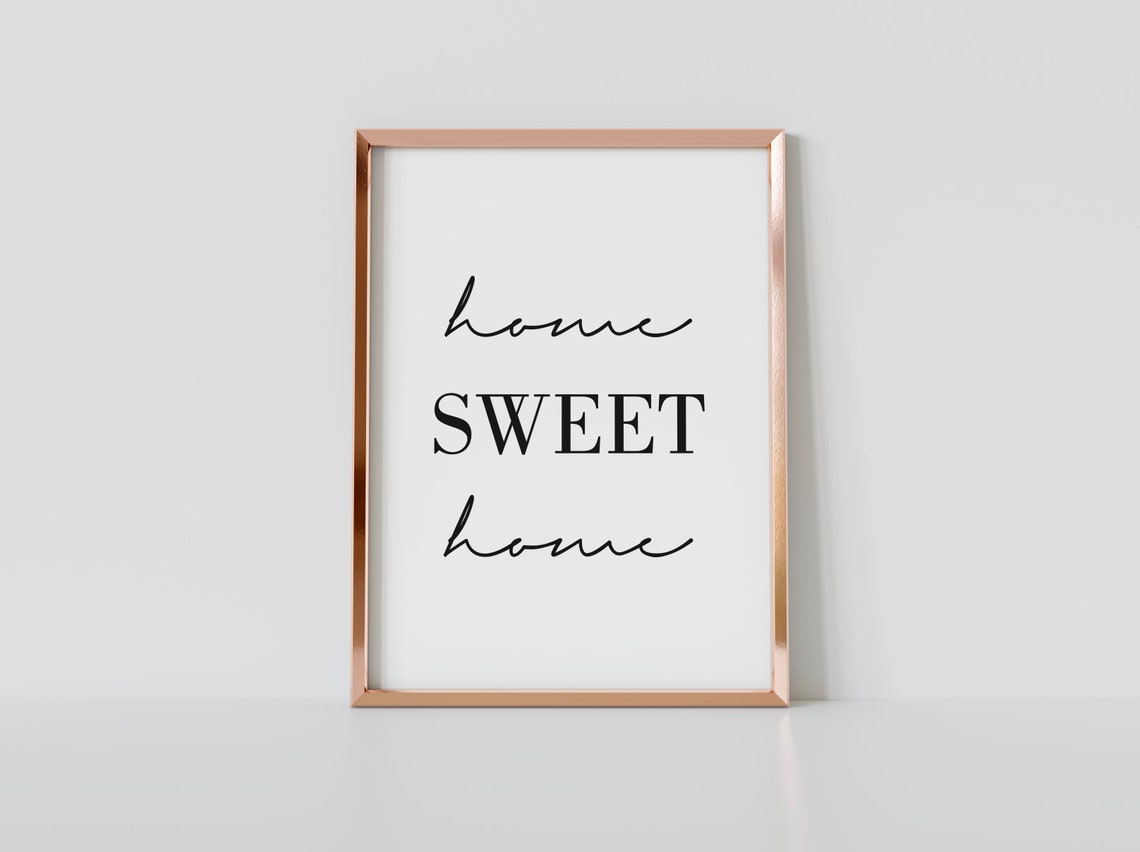 Home Sweet Home Script Serif Typography Farmhouse Quote Poster - Image 3