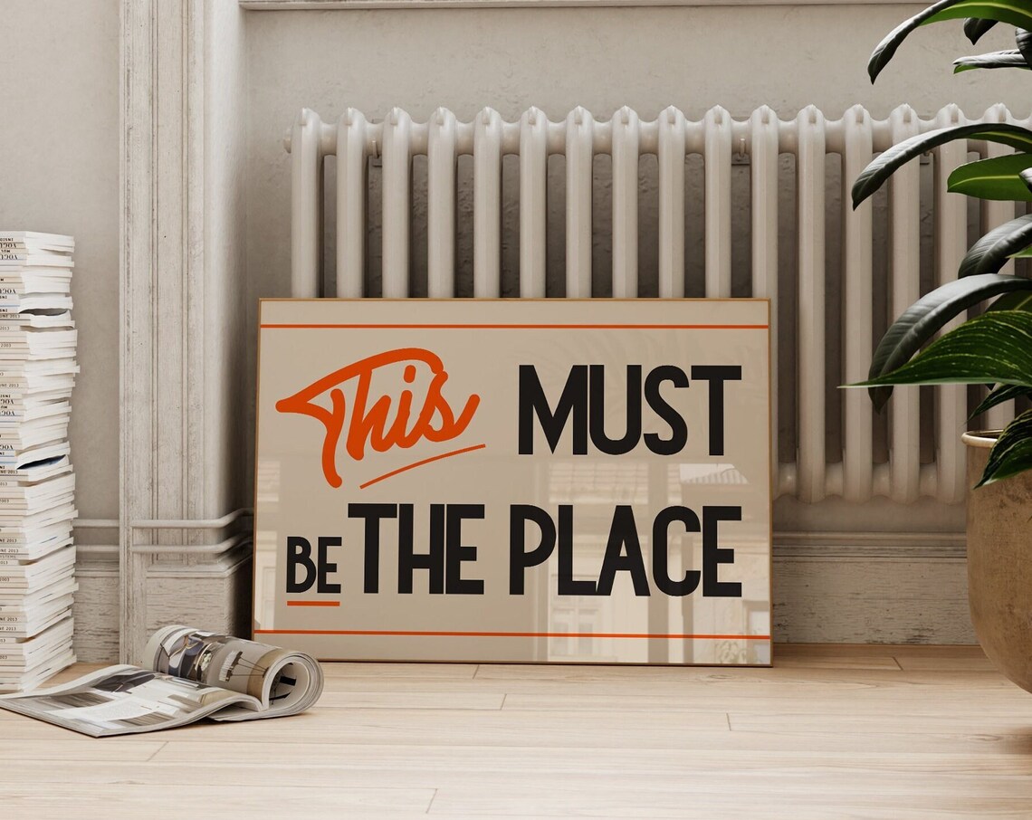 This Must Be The Place Retro Landscape Art Print - Image 2