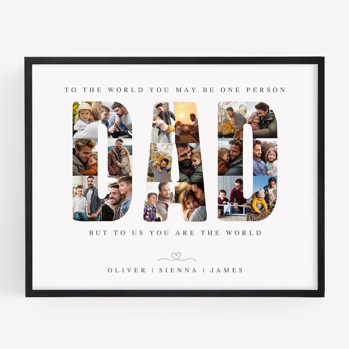 Dad Photo Collage Template Gift, Father's Day
