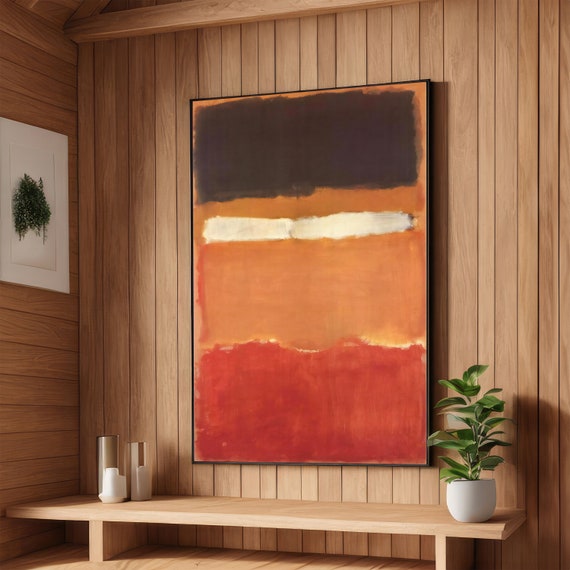 Sunset Bliss Abstract Rothko Inspired Art Warm Tones Wall Decor Ready To Hang