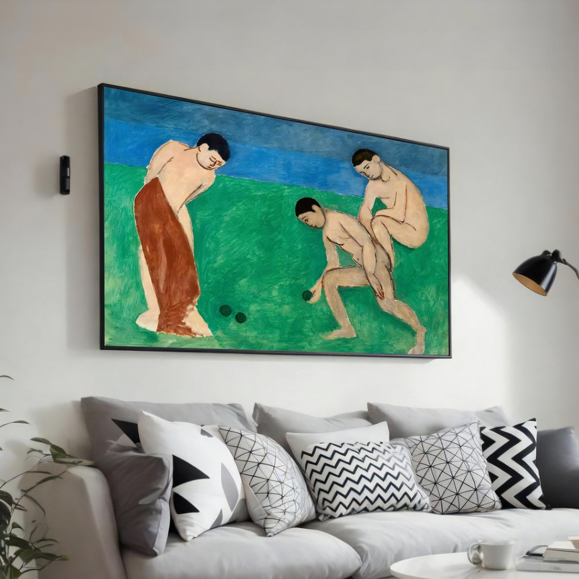 Bathers Playing Matisse Inspired Art Bold Abstract Print Modern Wall Art Ready To Hang Decoration