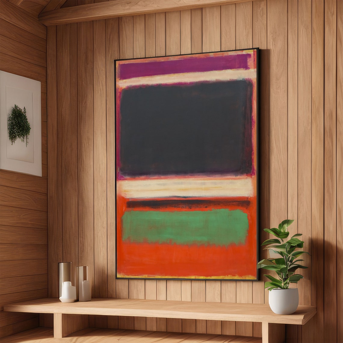 Multicolor Blocks Rothko Style Abstract Poster in Jewel Tones