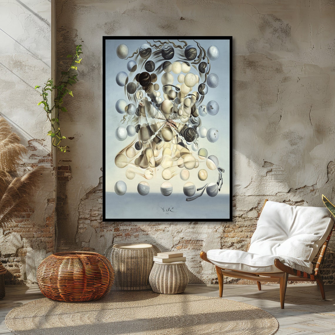 Dali Galatea of the Spheres Atomic Head Surrealist Art Poster - Image 4