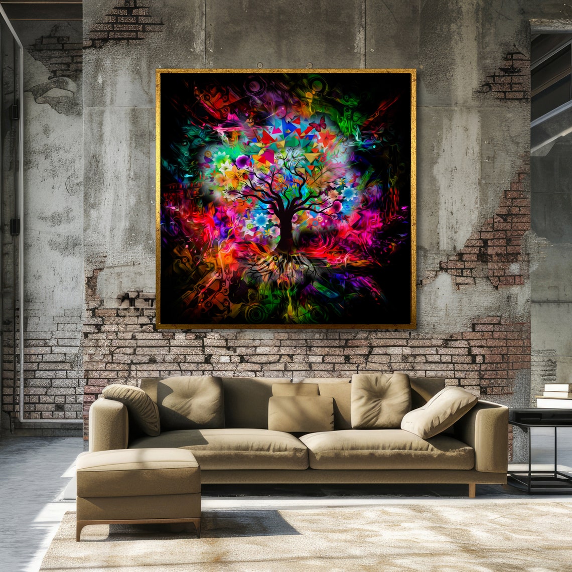 Vibrant Tree Of Life Colorful Nature Art Ready To Hang Wall Decor - Image 6