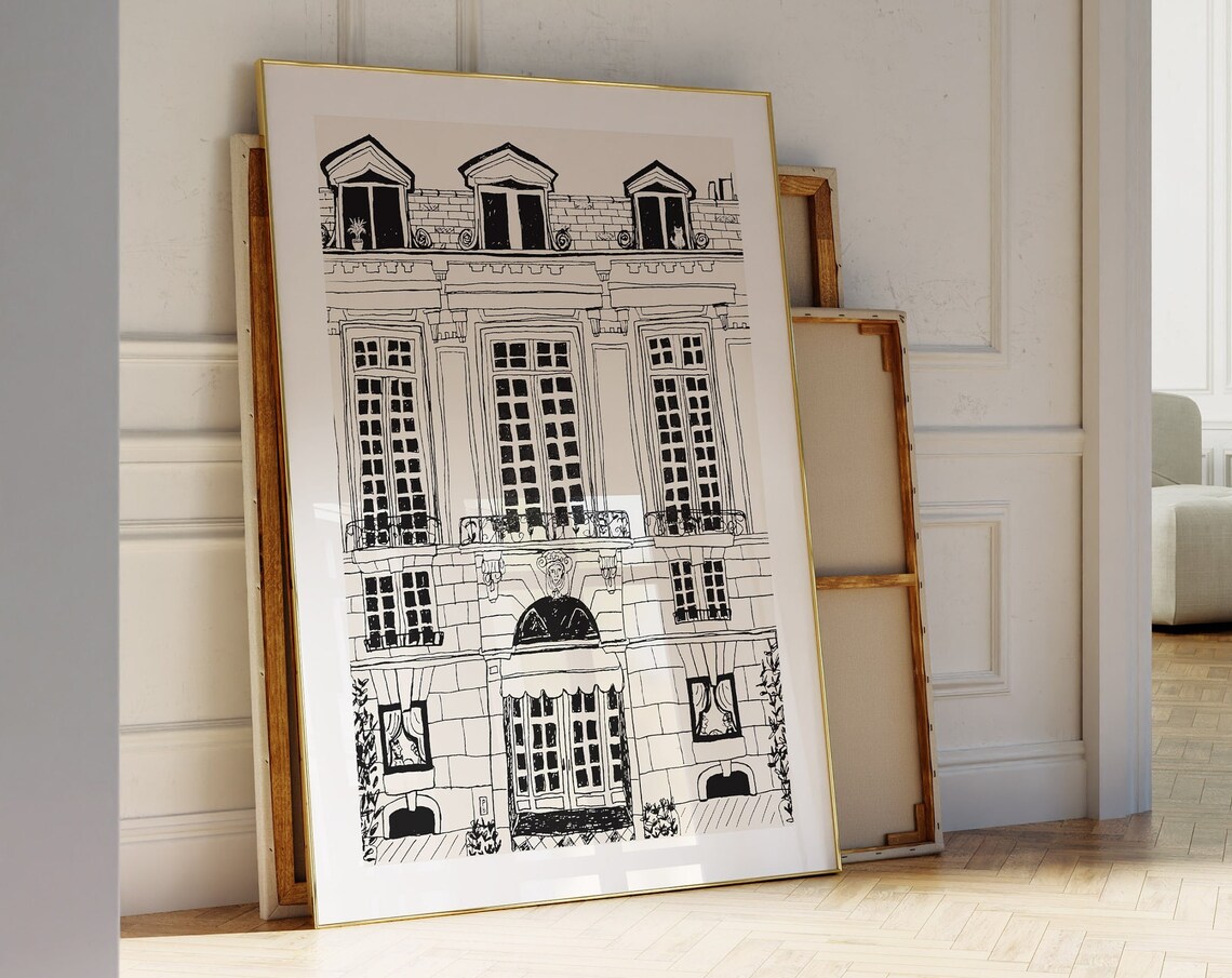 Paris Room Service Minimalist French Art Print