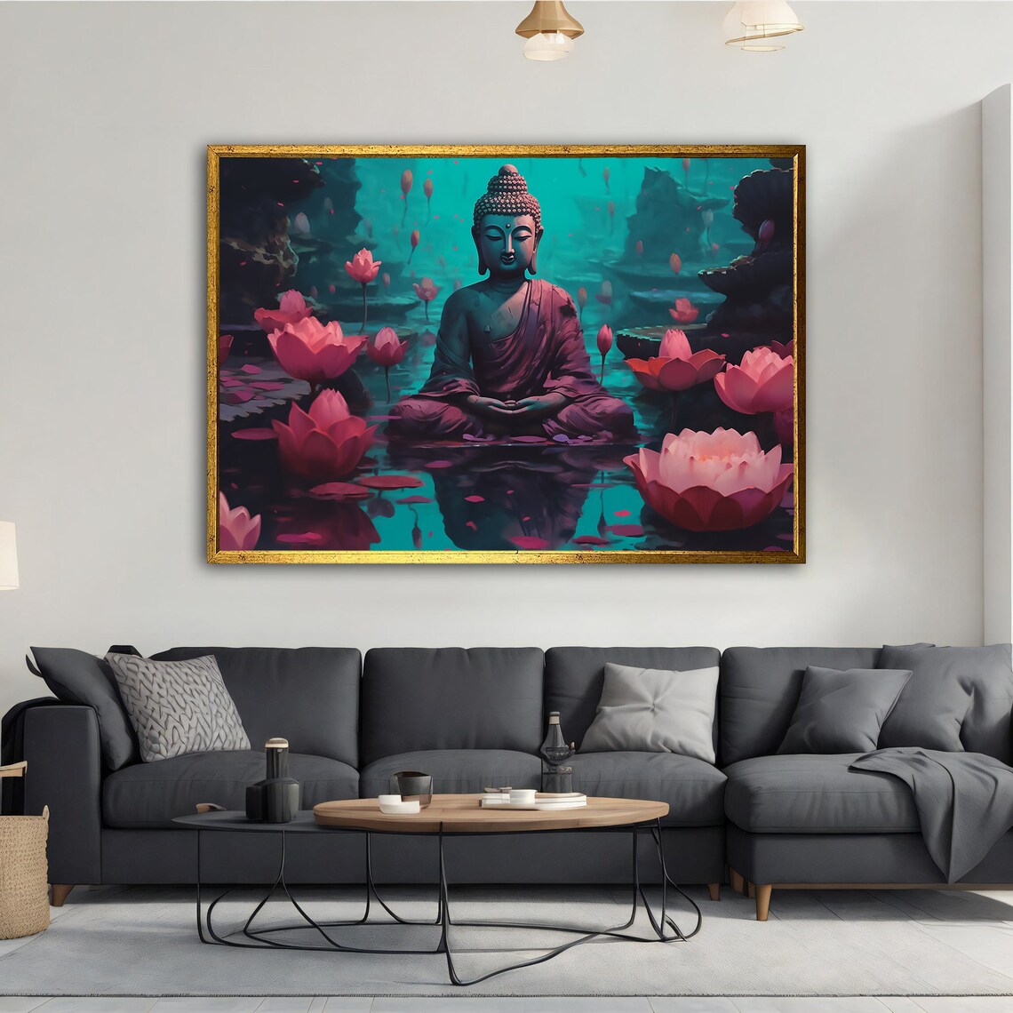 Buddha Modern Meditation Art Print - Image 4