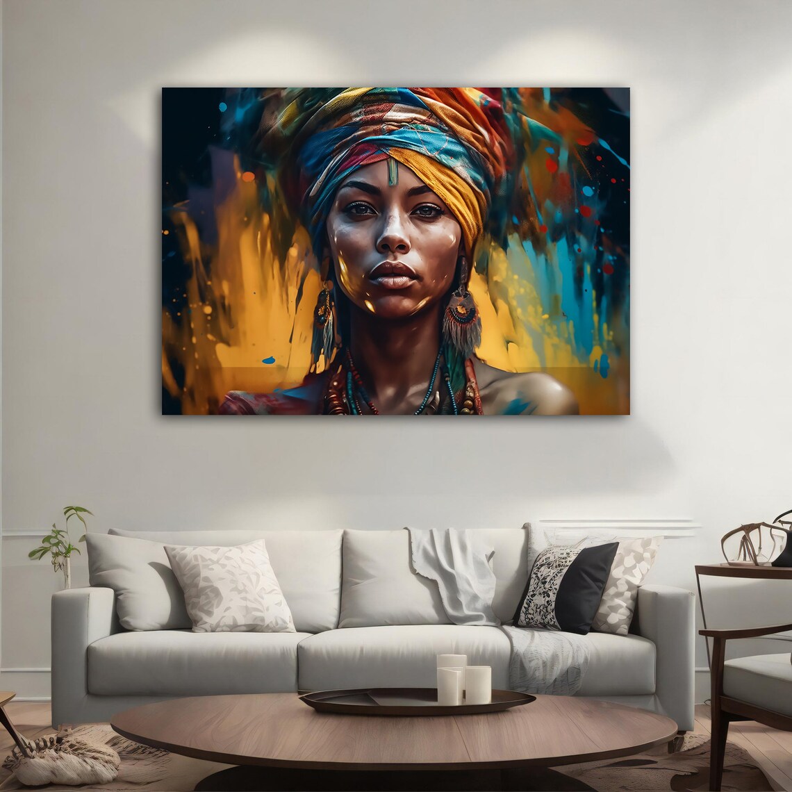 Ethnic Modern Wall Art Ethnic Wall Decor African Wall Art African Print Ethnic Ethnic Painting Print - Image 4