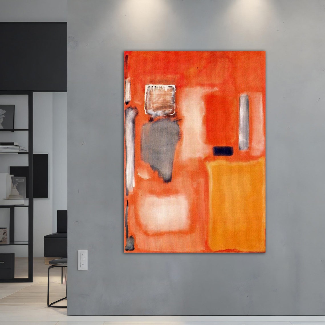 Rothko Style Burnt Orange Abstract Color Field Wall Art Poster