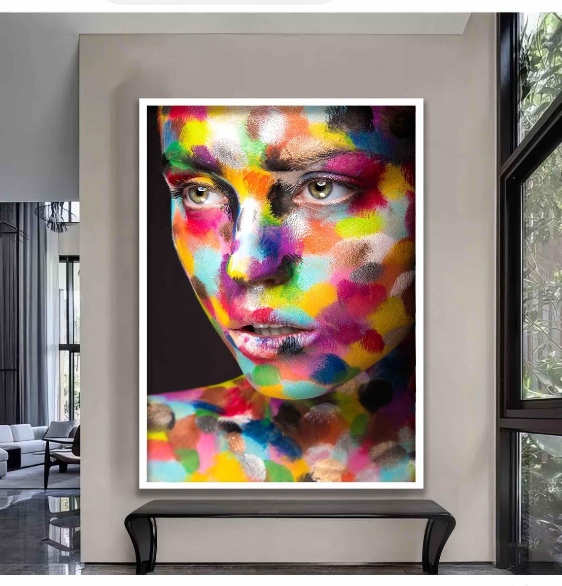 Colorful Modern Woman Wall Art Modern Woman Print Woman Woman Wall Decor Woman Wall Art Woman Painting - Image 2
