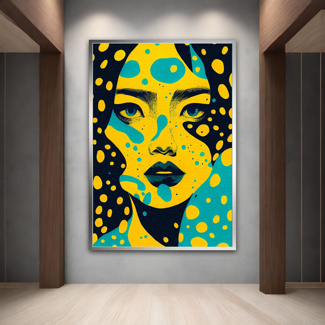 Yellow Modern Woman Wall Art Yellow Modern Woman Print Colorful Abstract Woman Painting Feminine Woman Wall Decor - Image 3