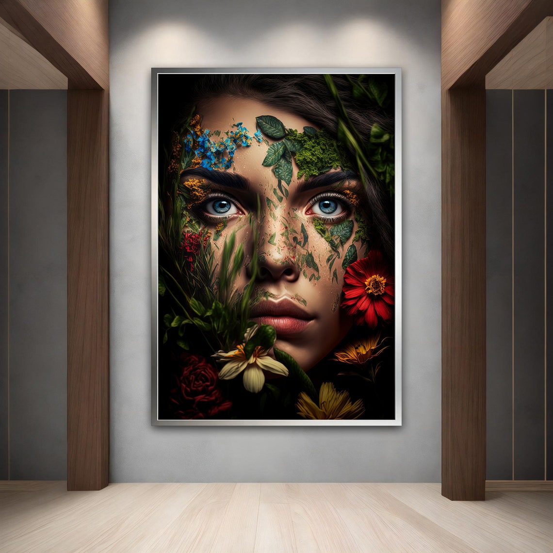 Woman In Nature Wall Art Colorful Modern Woman Print Colorful Woman Painting Feminine Woman Wall Decor - Image 2