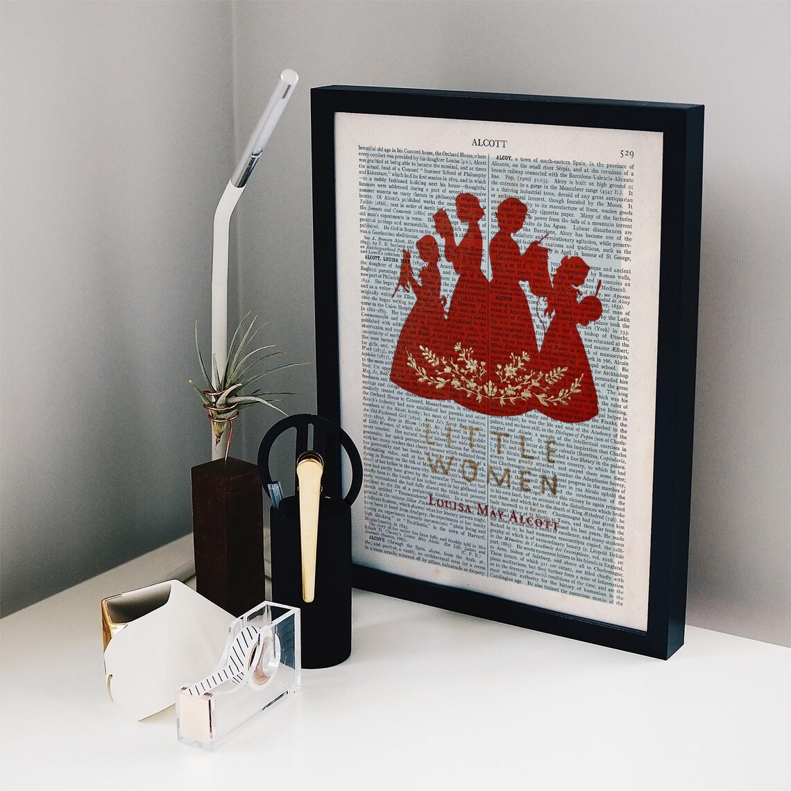 Louisa May Alcott Little Women Encyclopedia Page Book Art Wall Decor Print - Image 4