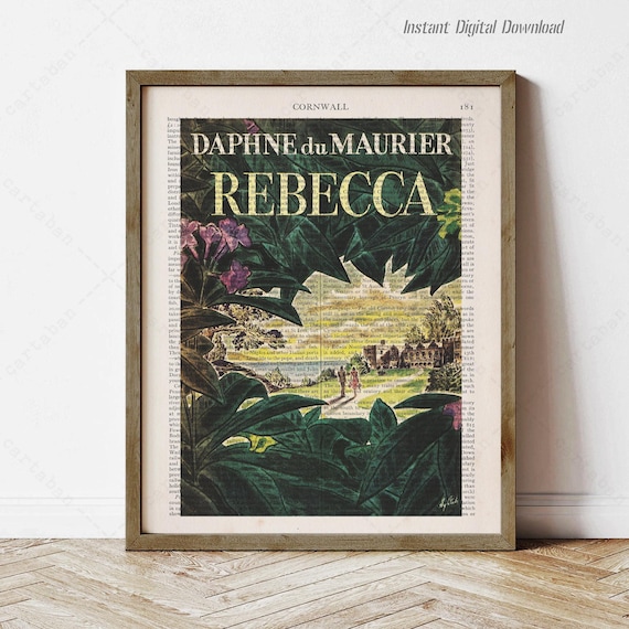 Daphne Du Maurier Rebecca Manderley Tropical Leaves Dictionary Art Poster
