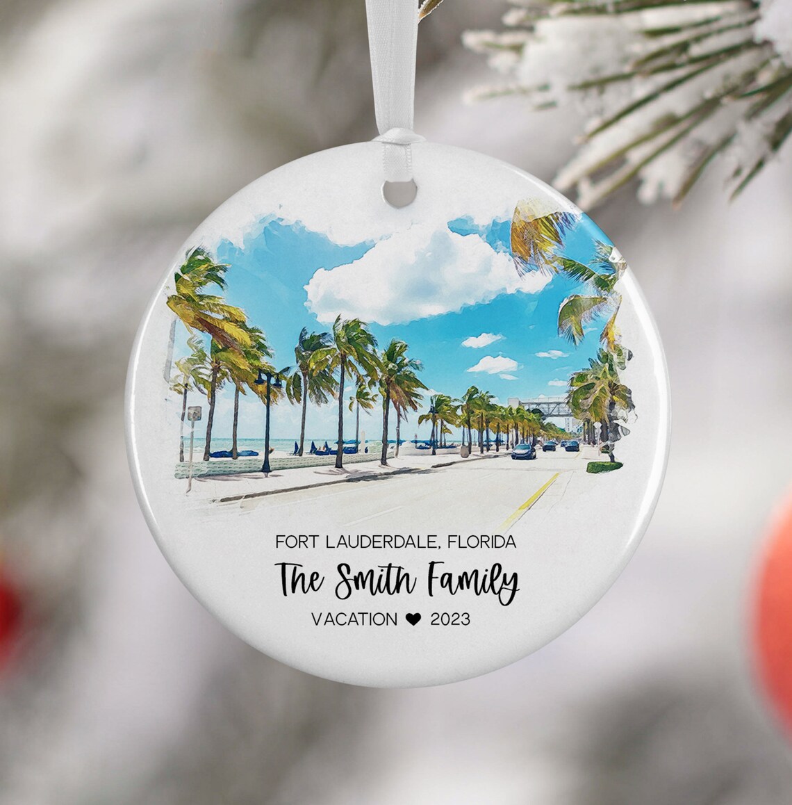 Fort Lauderdale Florida Watercolor Travel Poster