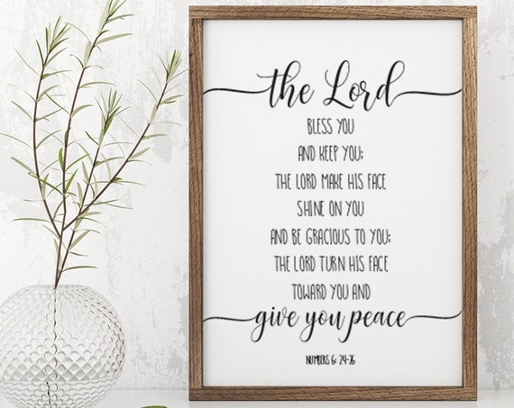May The Lord Bless You And Keep You Scripture Sign
