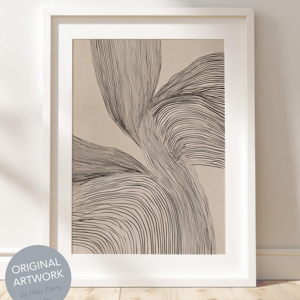 Minimalist Boho Abstract Line Art, Modern Decor