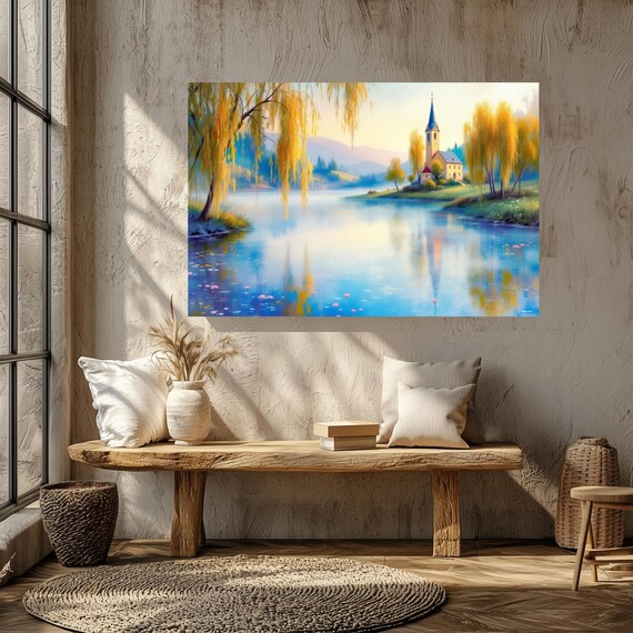 Whispering Willow Wall Art Matte Nature Decor For Home Ideal For Housewarming Birthdays Or Holidays Scenic Art Print Home