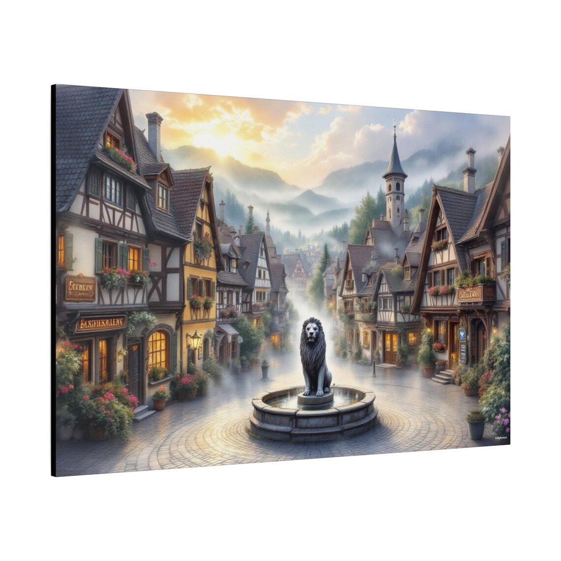 German Village Abstract Art Print - Image 2