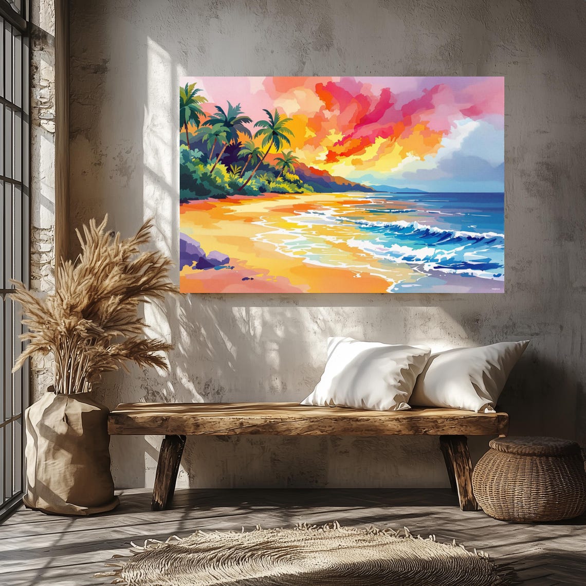 Tropical Beach Ocean Art Print