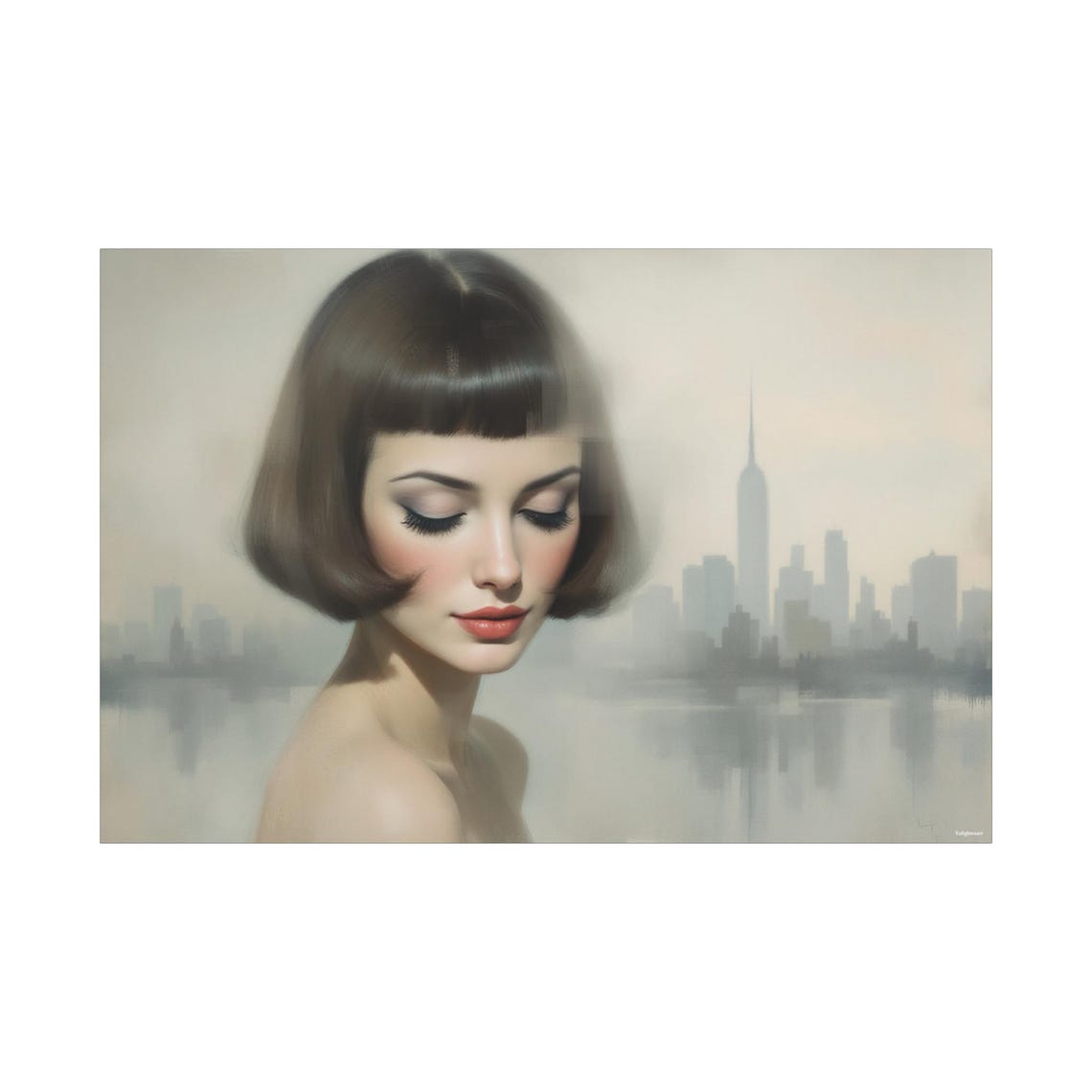 Echoes Of A Portrait Abstract Art Print - Image 3