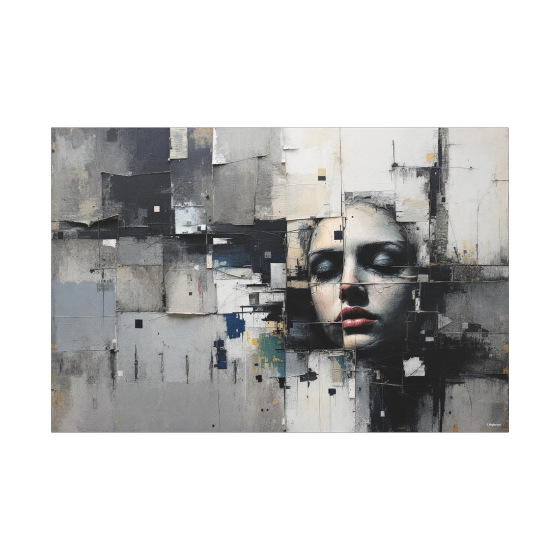 Fragmented Silence Abstract Art Print - Image 3