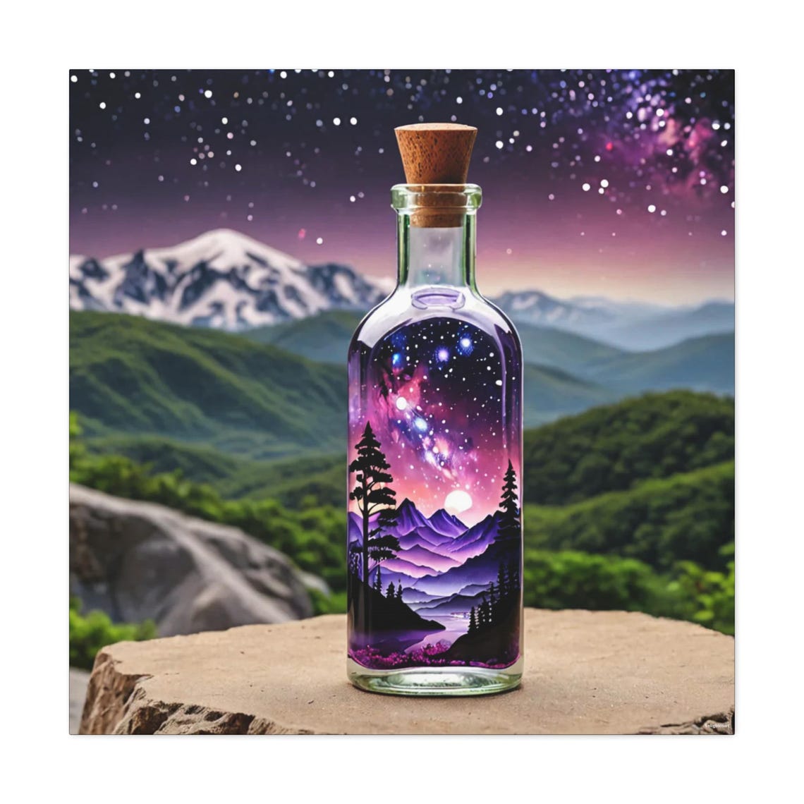 Cosmic Bottle Abstract Art Print - Image 3