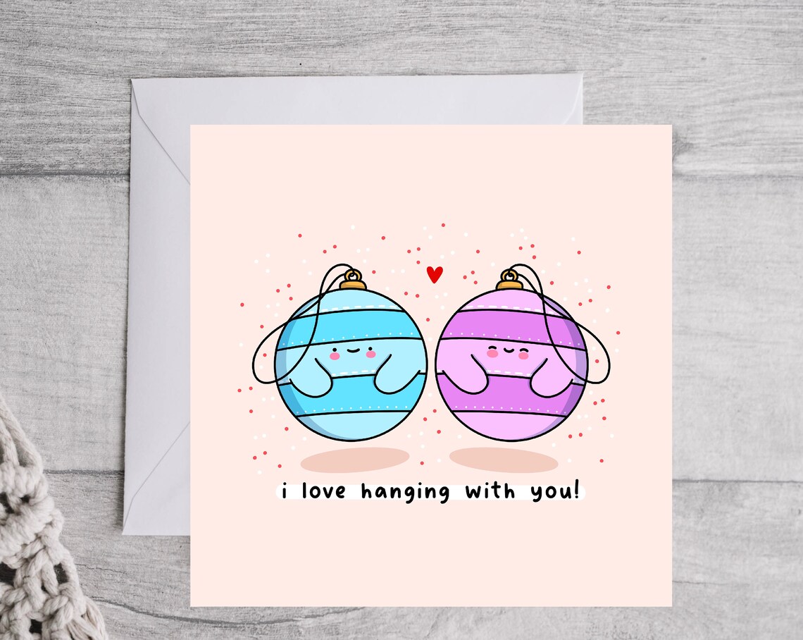 Cute Christmas Bauble, Kawaii Holiday Art Print - Image 4