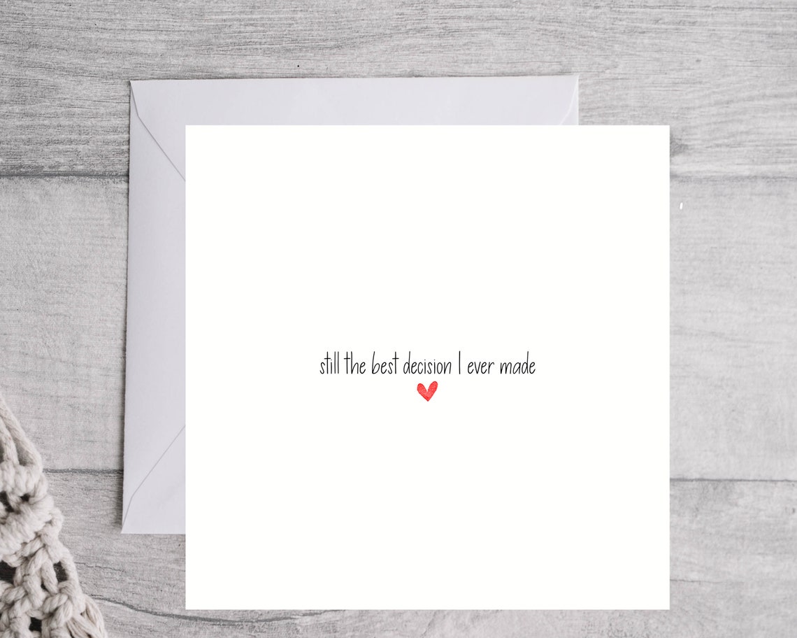 Still The Best Decision I Ever Made Anniversary Card Wall Art - Image 4