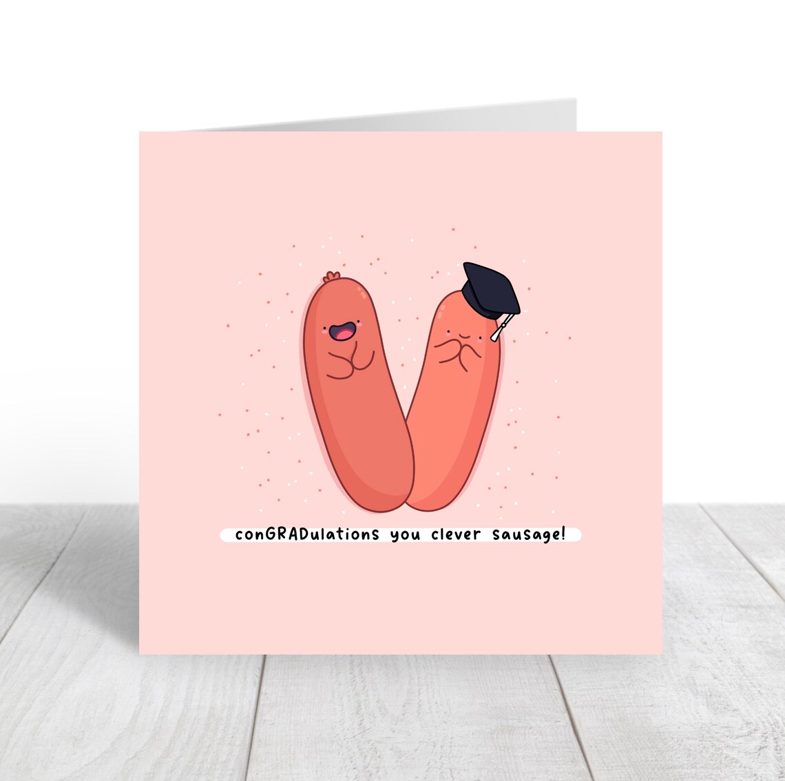 Sausage Duo Graduation Cap ConGRADulations Clever Sausage Wall Art - Image 5