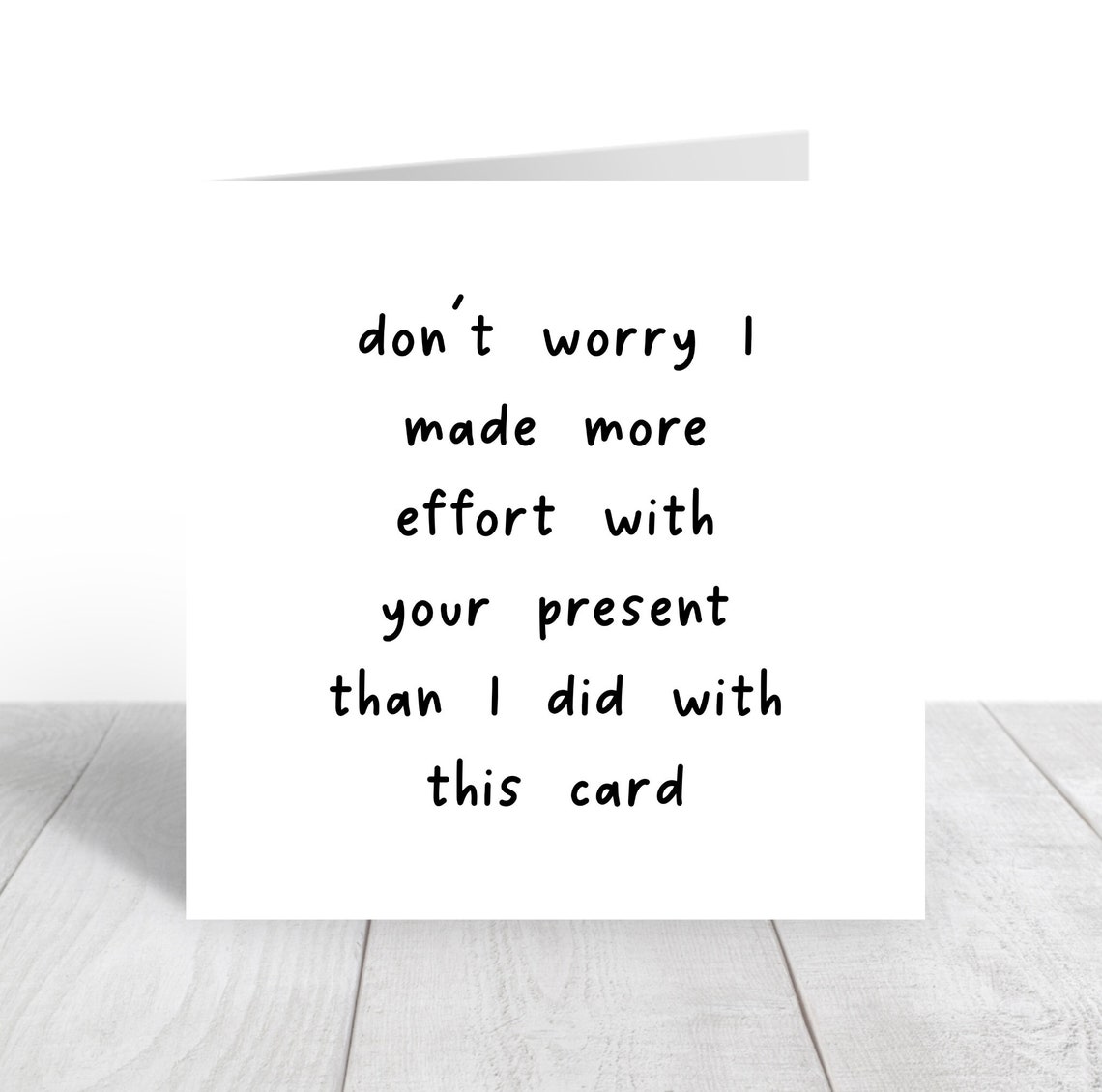 Sarcastic More Effort With Present Funny Birthday Card Poster - Image 5
