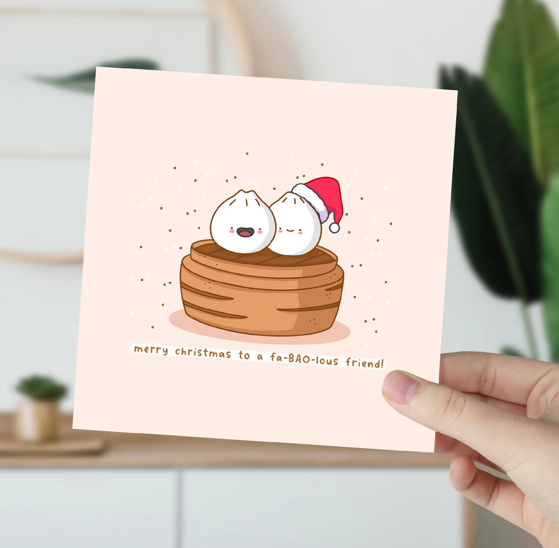 Merry Christmas To A Fa-BAO-lous Friend Bao Buns Holiday Print - Image 5
