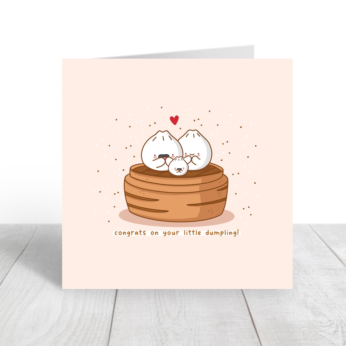 Congrats on Your Little Dumpling Bao Bun New Baby Card Poster - Image 2