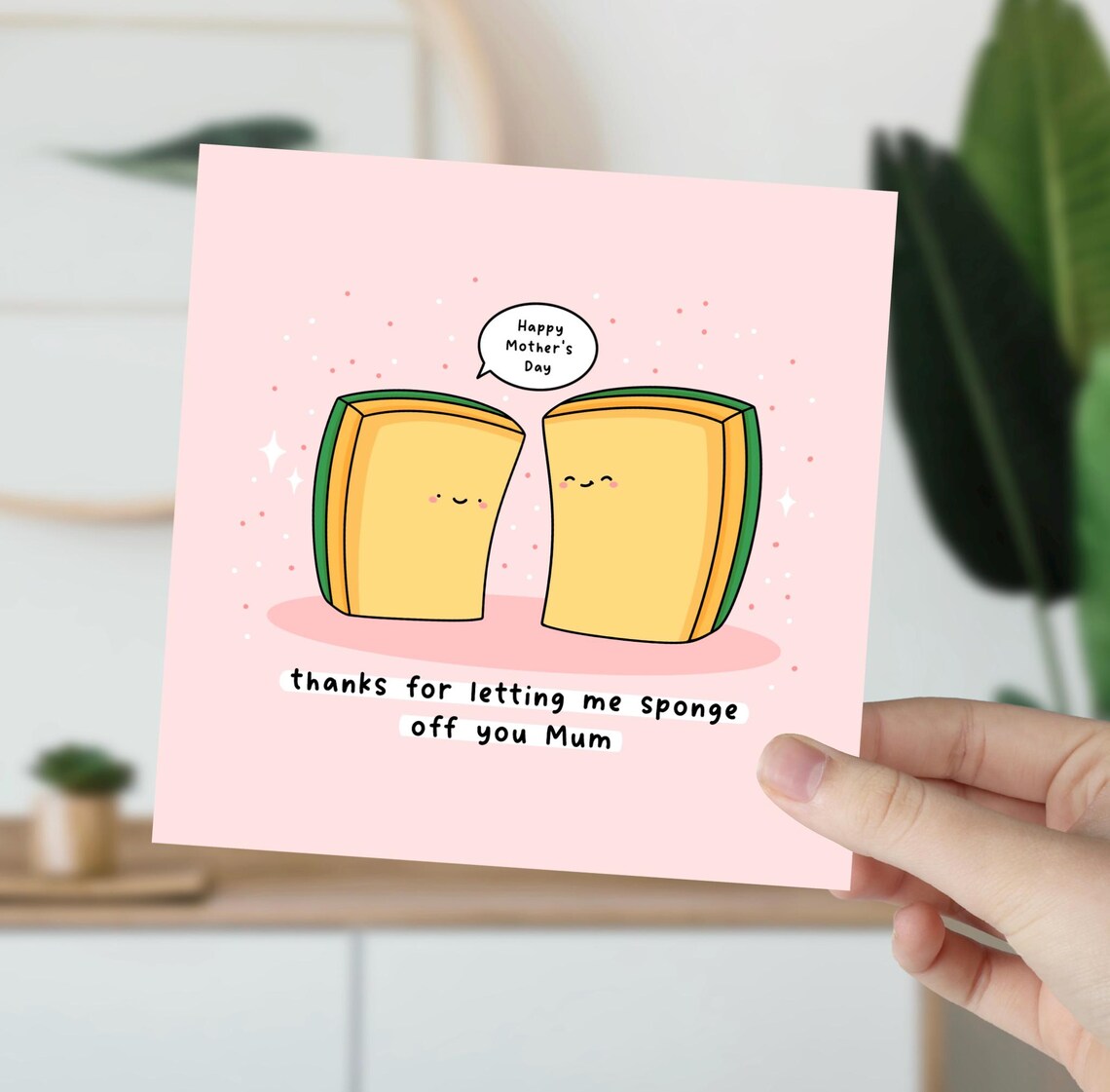 Kawaii Thanks for Letting Me Sponge Off You Mum Pun Art Print - Image 2