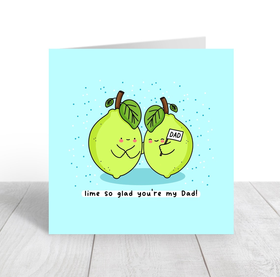 Kawaii Lime Pair DAD Flag Lime So Glad Youre My Dad Wall Art - Image 5