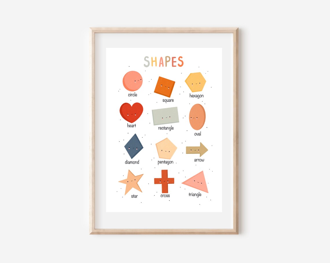 Shapes Educational Poster, Nursery Kids Decor - Image 4