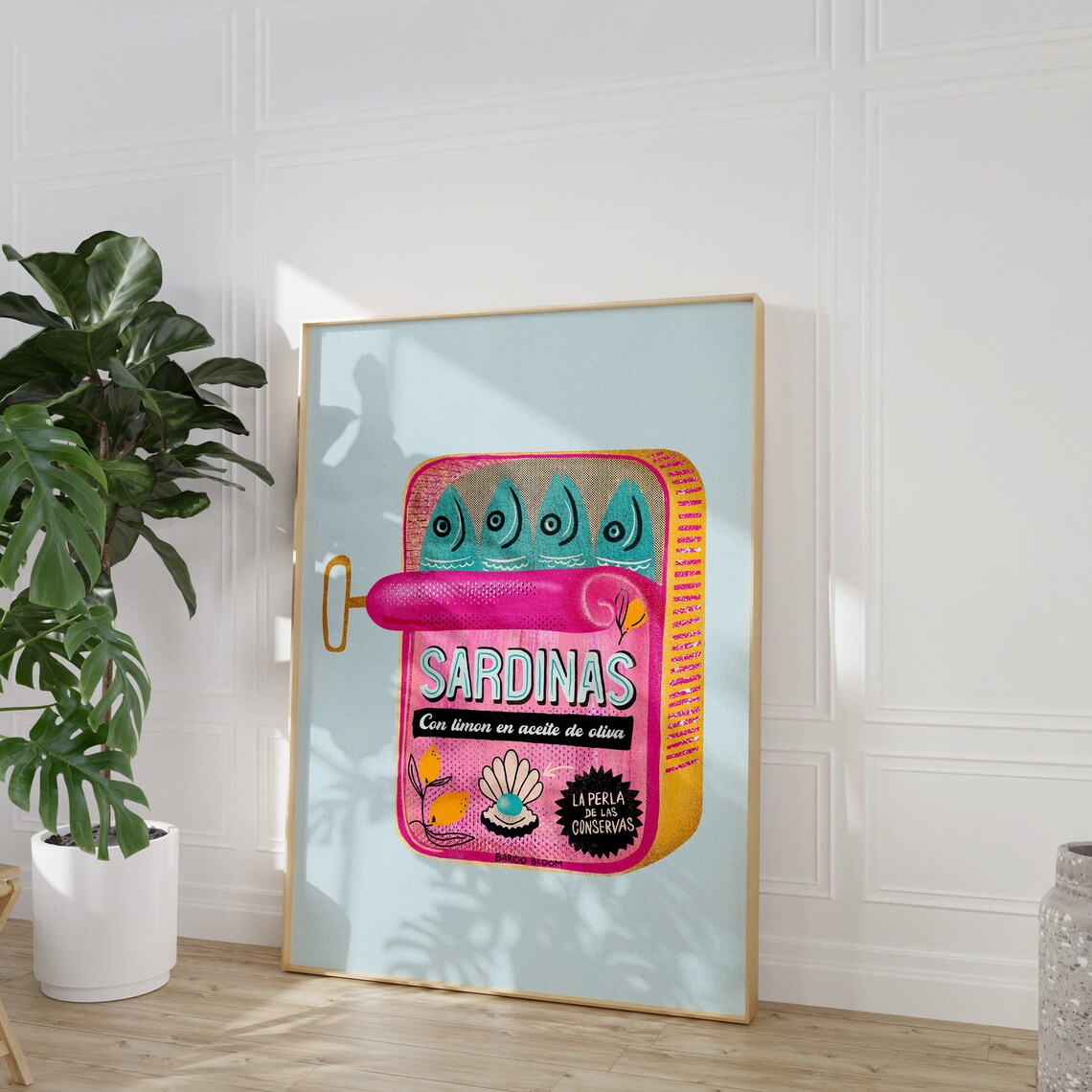 Sardines Tin Vintage Poster, Retro Packaging Art Print - Image 4