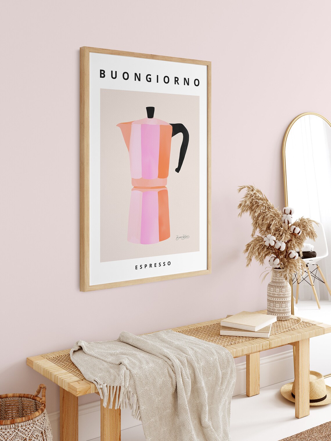 Modern Coffee Poster Print, Eclectic Kitchen Wall Art - Image 3