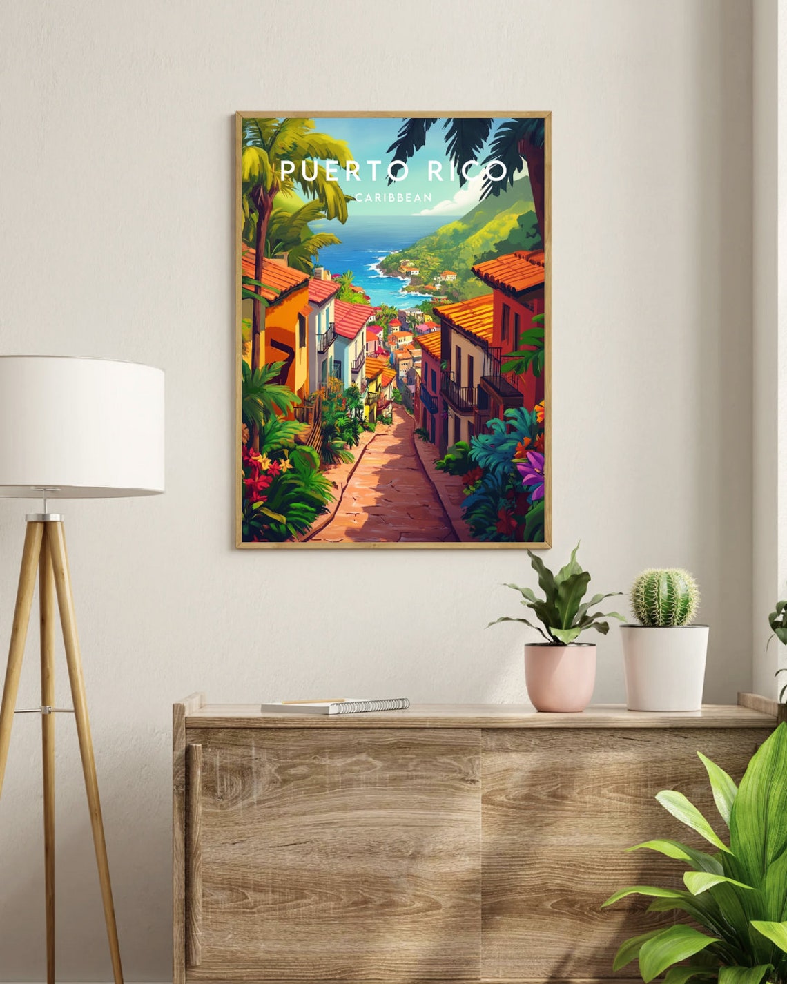 Puerto Rico Travel Print Caribbean Puerto Rico Poster Caribbean Poster Travel Wall Art Puerto Rico Print Puerto Rico Caribbean - Image 3
