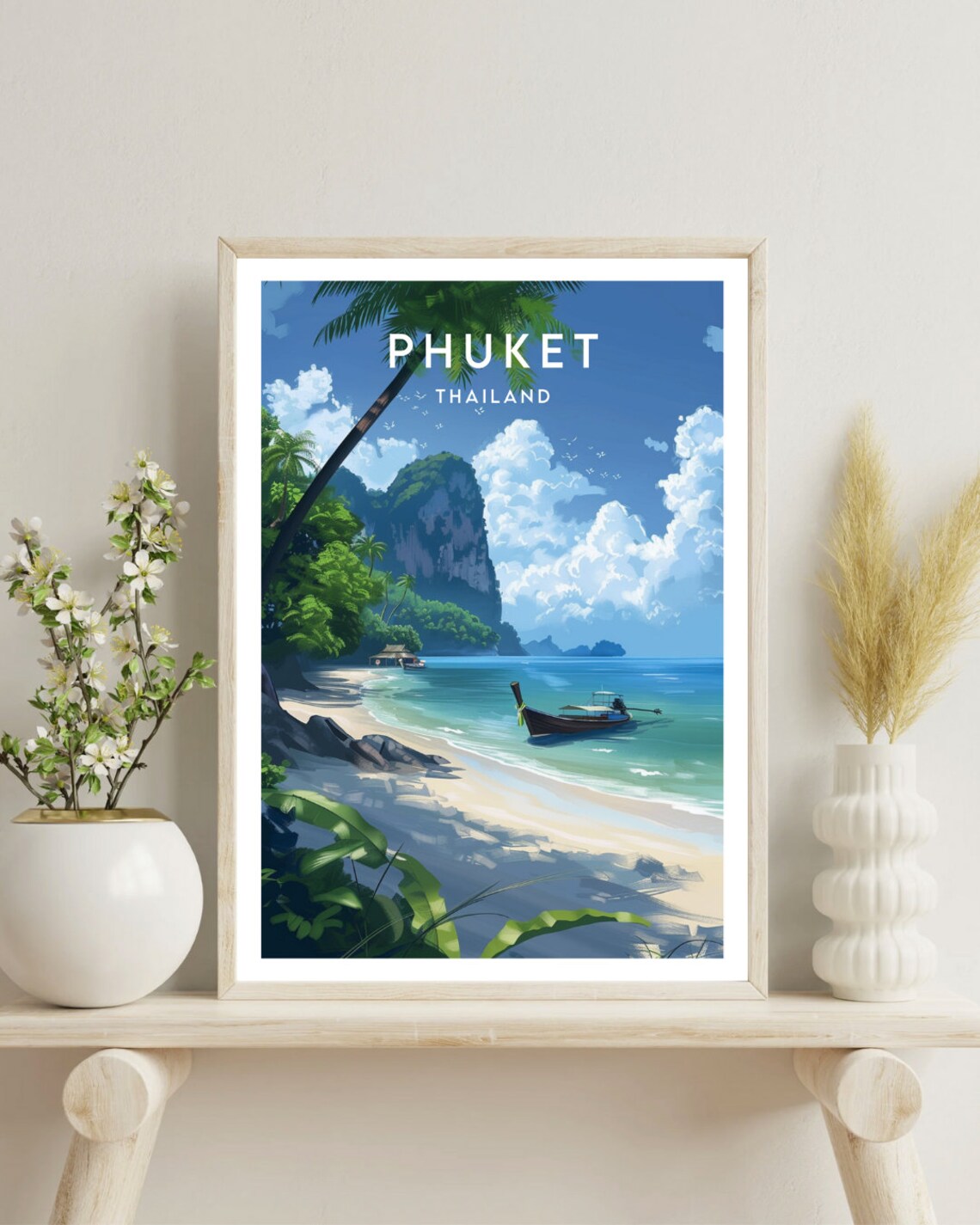Phuket Travel Poster, Thailand Beach Wall Art - Image 4