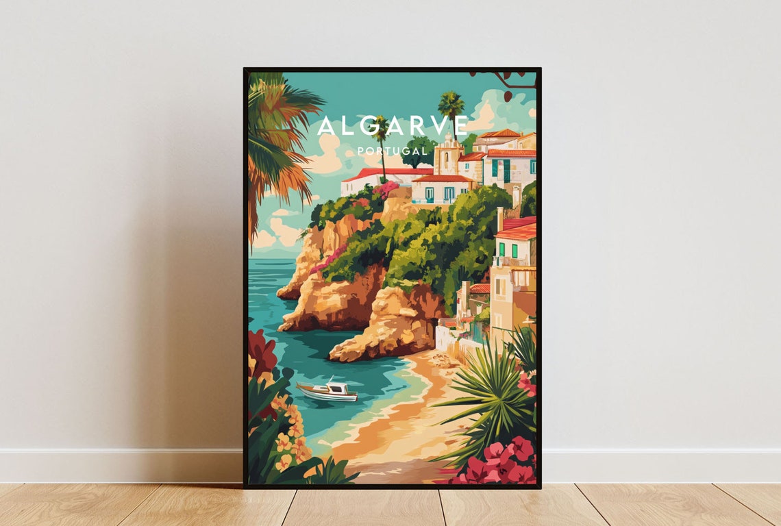 Algarve Travel Print Portugal Algarve Poster Portugal Poster Travel Wall Art Portugal Print Poster Portugal Europe Algarve Print