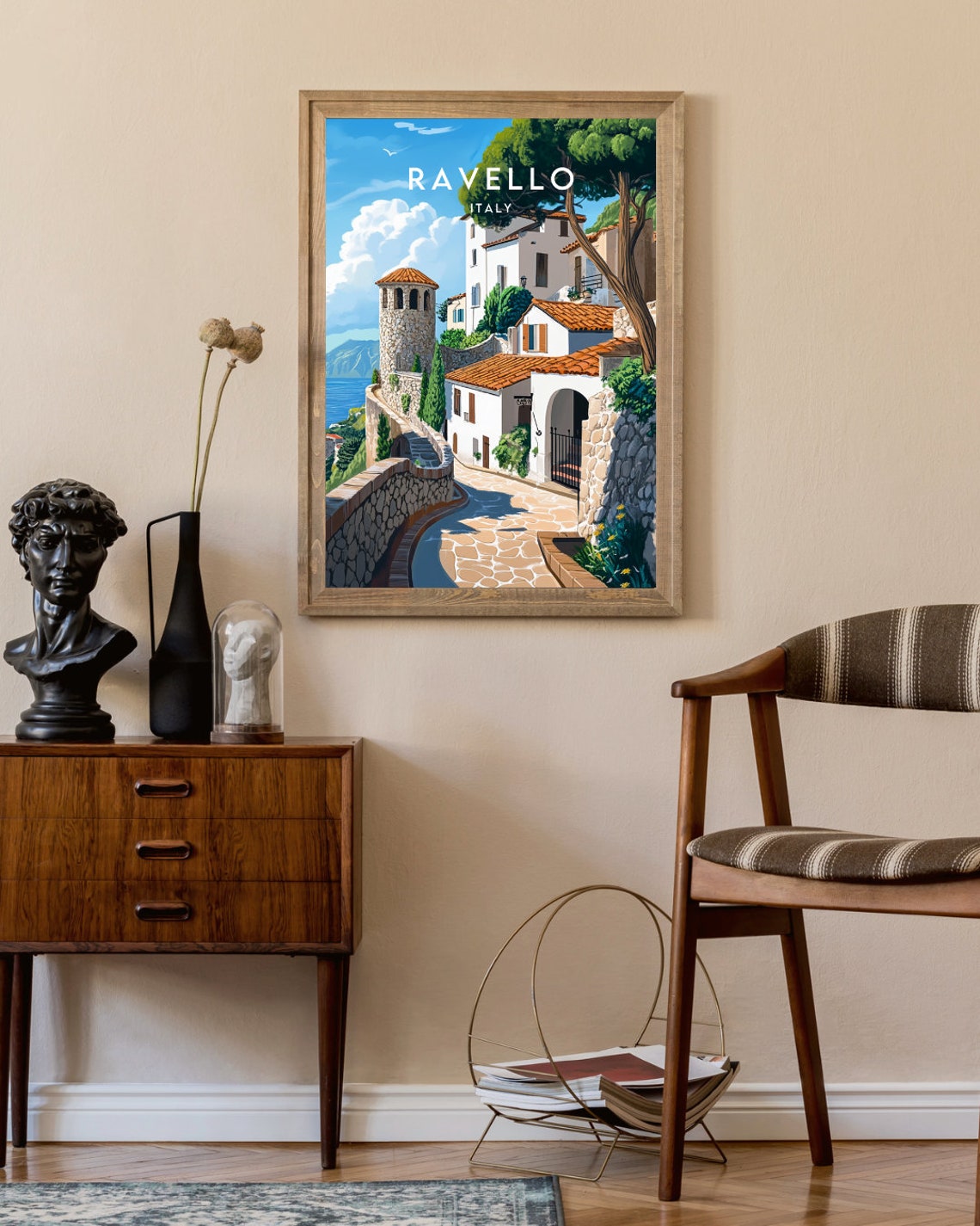 Ravello Travel Print Italy Ravello Poster Italy Poster Travel Wall Art Italy Print Poster Italy Europe Ravello Italy Wall Art - Image 2